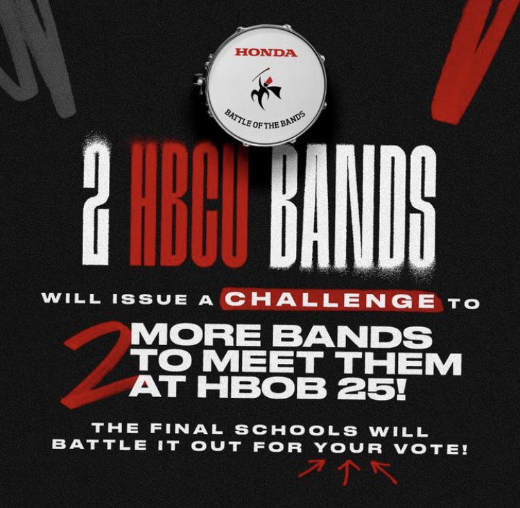 HBCUReunion's tweet photo. 🔥🔥🔥

The Honda Battle of the Bands is returning, February 1, 2025 at SoFi Stadium in sunny California!

Tickets are on sale NOW!

You DONT want to miss!

🎺🎶🎷🎵🥁

#hondabattleofthebands #hbotb #hbcubands #hbcudancers #hbcuproud #imsohbcu #hbcumade #hbcustudents #hbcualumni https://t.co/uoPwjCsQz4