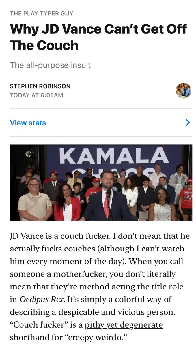 SER1897's tweet photo. I discuss #JDVance and his couch issues. #timwalz #kamalaharris https://t.co/cJsBeeqvaq https://t.co/9kRsiGbnzC
