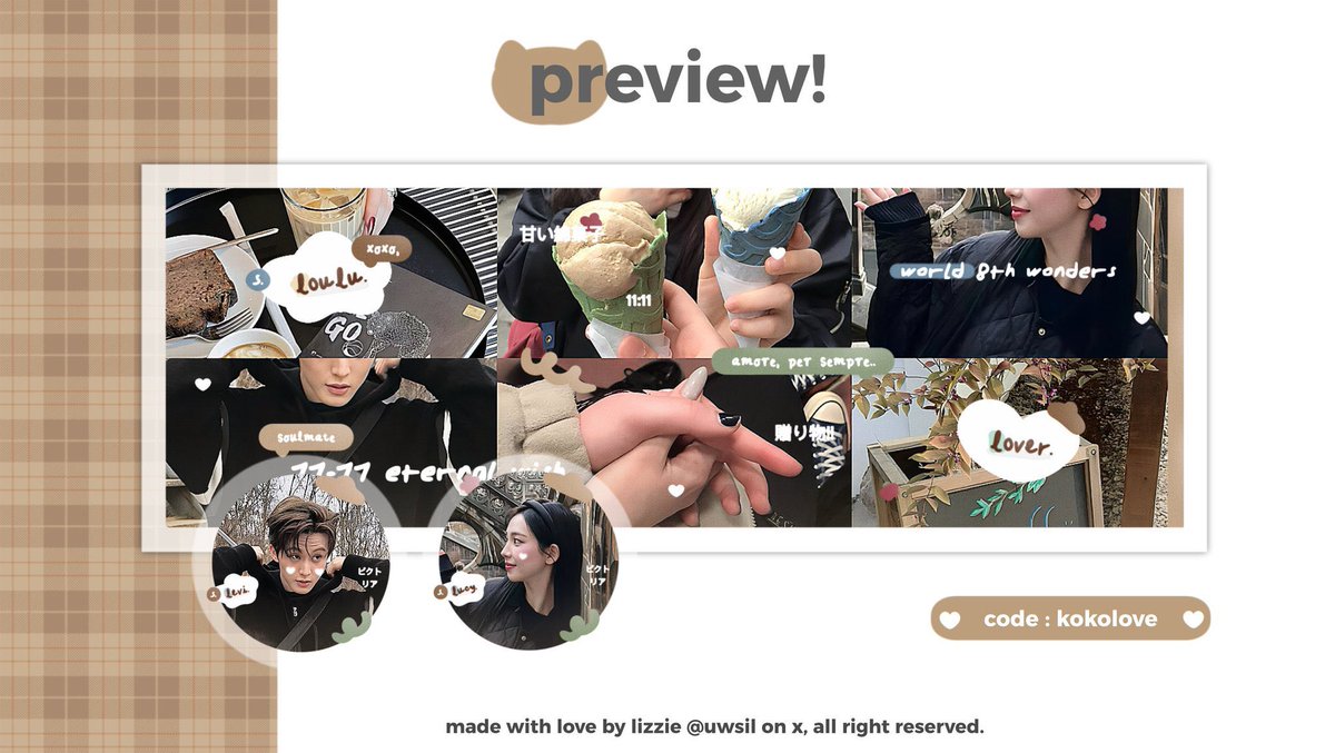 help repost please? thank you!💬

haing! sebelum open besok aku mau kenalin catalog couple-ku hehe ini puff rolls, hareijuku &amp;&amp; kokoro couple version O___<💗

besok kalau aku open sudah bisa di order ia! bisa couple sm pacar, bestie atau hts juga bisa jiakH :9

#zonauang #zonaba