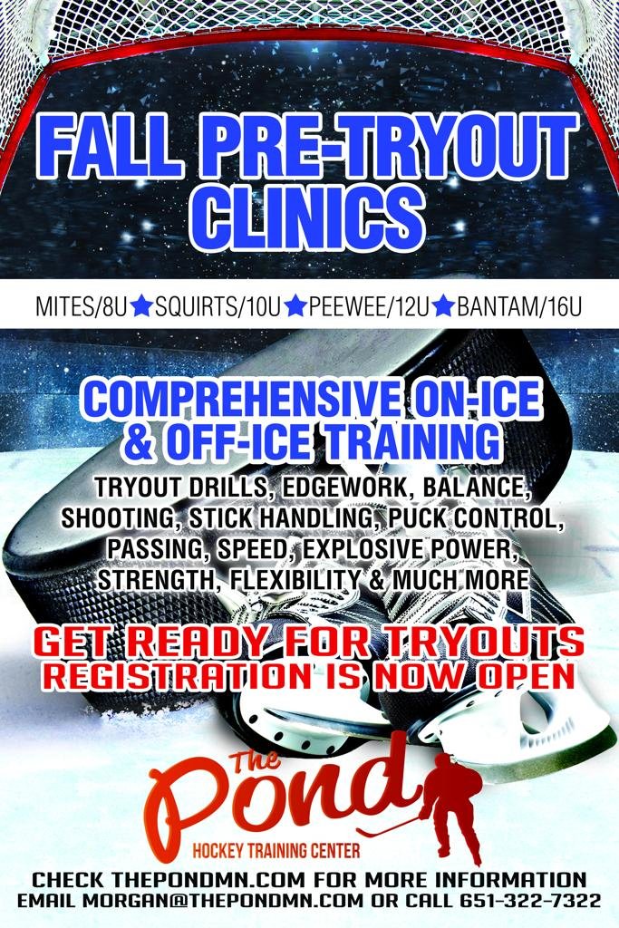 Pre-Tryout Skills Clinics! Get dialed in before your next Tryout! Registration link below!

Pre-Tryout Skills Clinics
thepondmn.sportngin.com/register/form/…