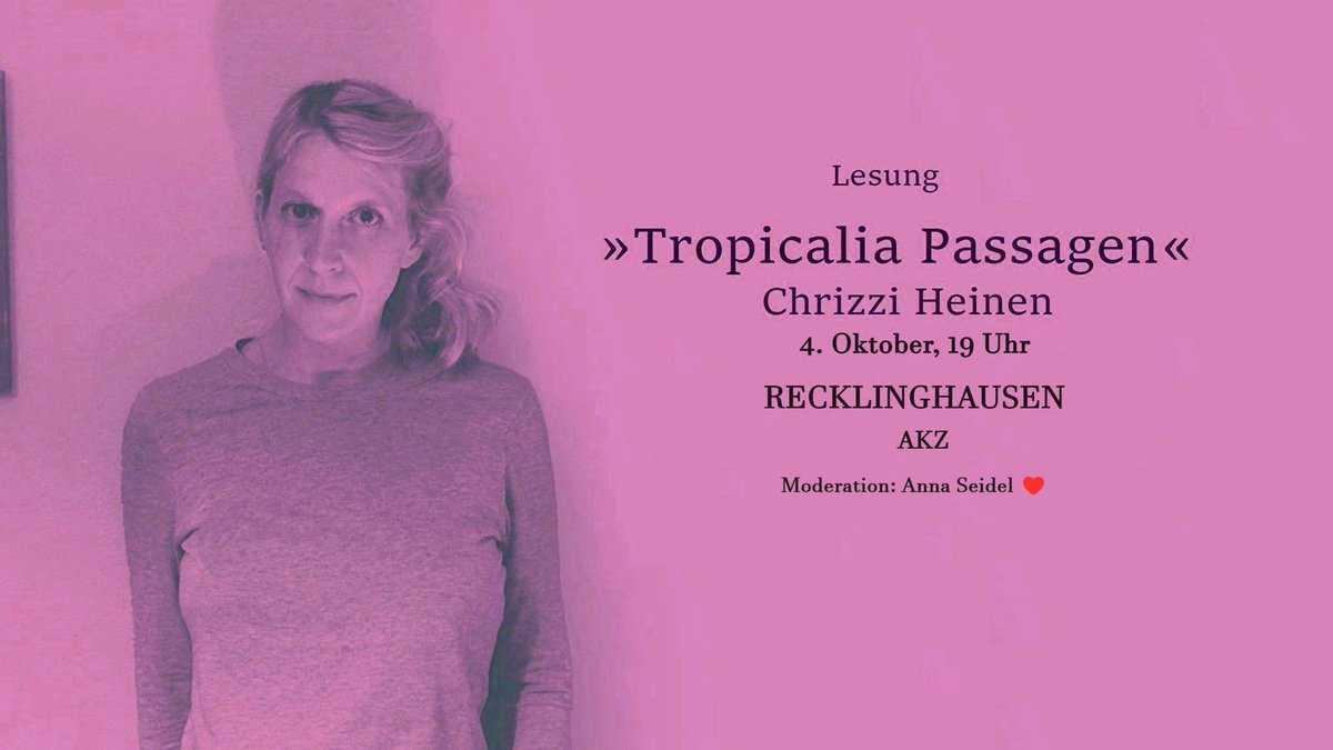 dr. chrizzi heinen (@chrizzi) on Twitter photo Neues aus meiner digitalen Lichtsauna: Lesung am 4. Oktober in Recklinghausen, Moderation <a href="/_AnnaSeidel/">Anna Seidel</a> <3 Neues aus meiner digitalen Lichtsauna: Lesung am 4. Oktober in Recklinghausen, Moderation <a href="/_AnnaSeidel/">Anna Seidel</a> <3