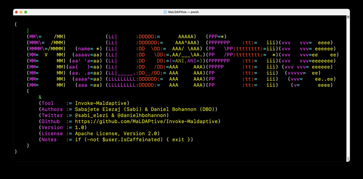 SagieDulce's tweet image. Even though #LDAP is 31 years old, it&apos;s still relevant. 

Case in point, an awesome talk by @danielhbohannon and @sabi_elezi, showcasing how to break your #LDAP search detection with advanced obfuscation techniques. Also #MaLDAPtive tool drop!
github.com/MaLDAPtive/Inv…