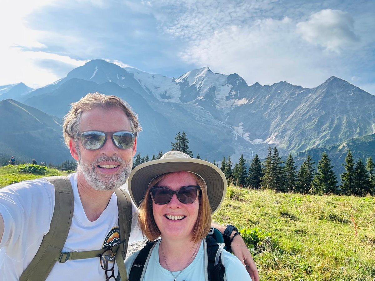 Day 1 of tour de Mont Blanc completed. 
St Gervais to Les Contamines
3000ft of elevation and climbed to 7000ft. 
The French alps are ❤️