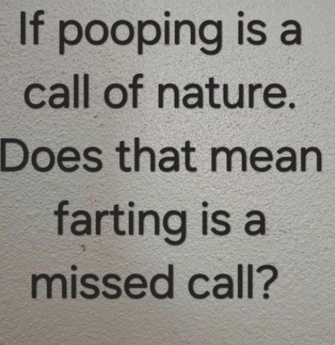 Borg618's tweet photo. @JeffRatcliffe A fart is a turd honking for the right of way. https://t.co/TRcZrcT7Ad