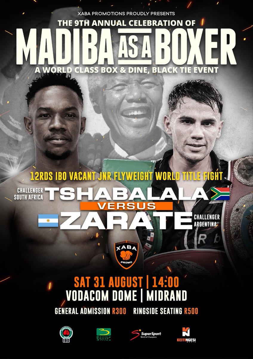 juanemorenook's tweet photo. 🚨🥊Junior Zárate va por el título mundial minimosca IBO:  se medirá con el sudafricano Mputemelo Tshabalala (10-1-0/ 5 KO), el 31/8 en el Vodacom Dome de la ciudad de Midrand, Sudáfrica. https://t.co/g5A5Ky4CsN