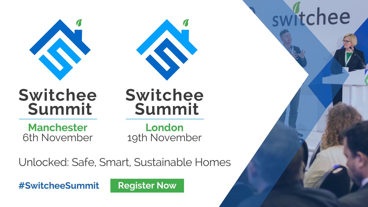 SwitcheeLtd's tweet photo. 📣The Switchee Summit is coming to Manchester and London! Back by popular demand, the Switchee Summit returns in November 2024.
This time the theme is Unlocked: Safe, Smart and Sustainable homes.
Reserve your free place now.https://t.co/wpXQA5gUGa
#SwitcheeSummit #UKHousing https://t.co/1MM24raL1W