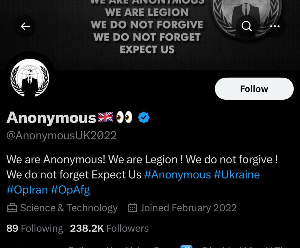 david_r_morgan's tweet photo. Does anybody find it extremely odd that the hacking group known as ‘Anonymous’, which markets itself as some sort of heroic anti-corruption organisation is pro-Ukraine, pro-establishment and is currently exposing the identities of protesters.

100% run by intelligence agencies. https://t.co/LDAHQmOVVG