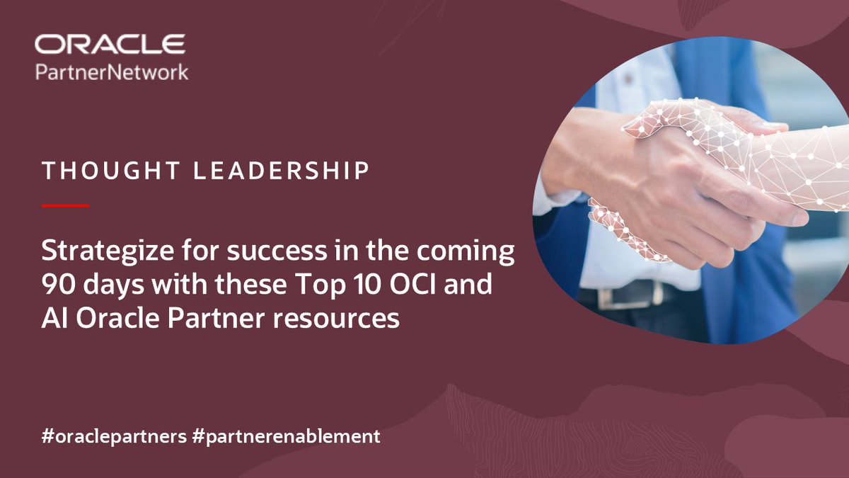 Targeted resources play a critical role in enabling any ecosystem. Here @SDiedericks shares the latest top 10 resources for #oraclepartners - driving #partnerenablement and join successes: tinyurl.com/4tmea8pd #emeapartners  @Oracleemeaps
