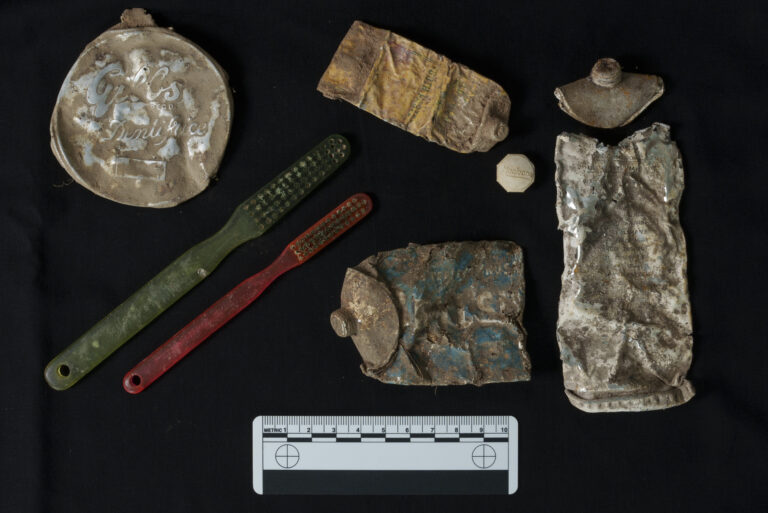 ifa_archives's tweet photo. A German gun, dog tags, beer bottles, a toy camel &amp; a makeup tin…evocative artefacts reveal more about life in a POW camp in Shropshire.  @wessexarch @ADS_Update @ADS_Chatter @explorearchives #EYAJourneys @wsp @InstituteArch @shrewsmuseum https://t.co/3GGLopUKbz