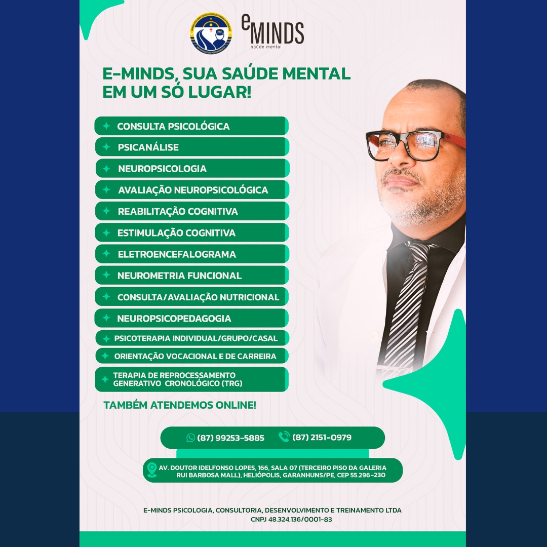 sinprfpe's tweet photo. Convênio | Clínica EMinds para sua saúde mental

Você sabia que sua saúde mental é tão importante quanto a sua saúde física? 

Pensando exatamente nisso, o SINPRF-PE trouxe uma nova parceira, a EMinds, uma clínica especializada em tratamento e cuidados com a sua saúde mental. https://t.co/gcrNYjEVCW