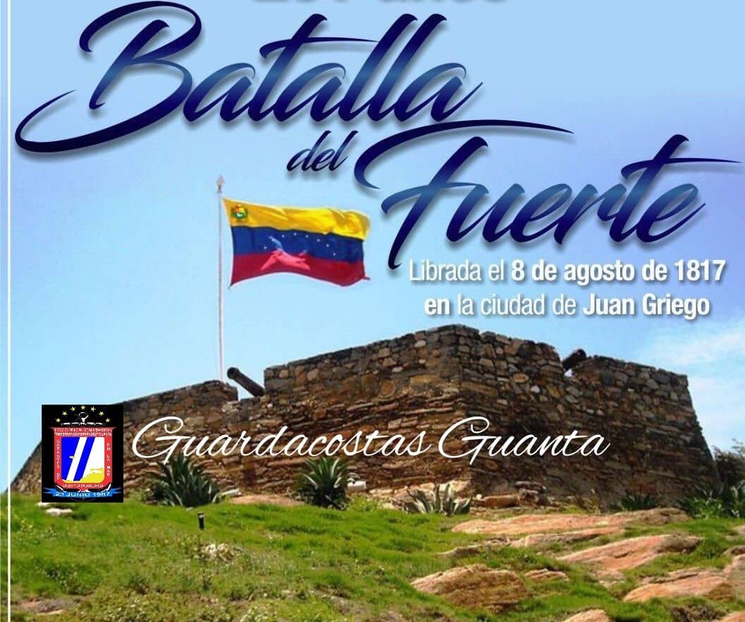 EpgGuanta's tweet photo. #HistoriaVenezolana, tal día como hoy 08 de agosto de 1817, Se llevó a cabo "La Batalla del Fuerte, en Juan Griego, Los valientes margariteños al mando del Oficial Ceferino González,  lucharon con honor frente a los españoles, muchos de ellos se inmolaron volando el polvorín. https://t.co/tKHfwQYjTN