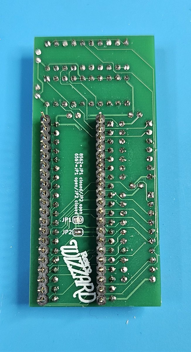 RetroWizzard's tweet photo. Success! The MOS6567/MOS8562 to MOS6566 adapter is working.🥳
So far I was only able to test it with a 6567 but I have a 8562 on the way.🤞
Would be interesting if it works with a J-VIC once it's out.
#RetroGaming #RetroComputing #Commodore #MaxMachine #C64 https://t.co/jOJFLeUBUX