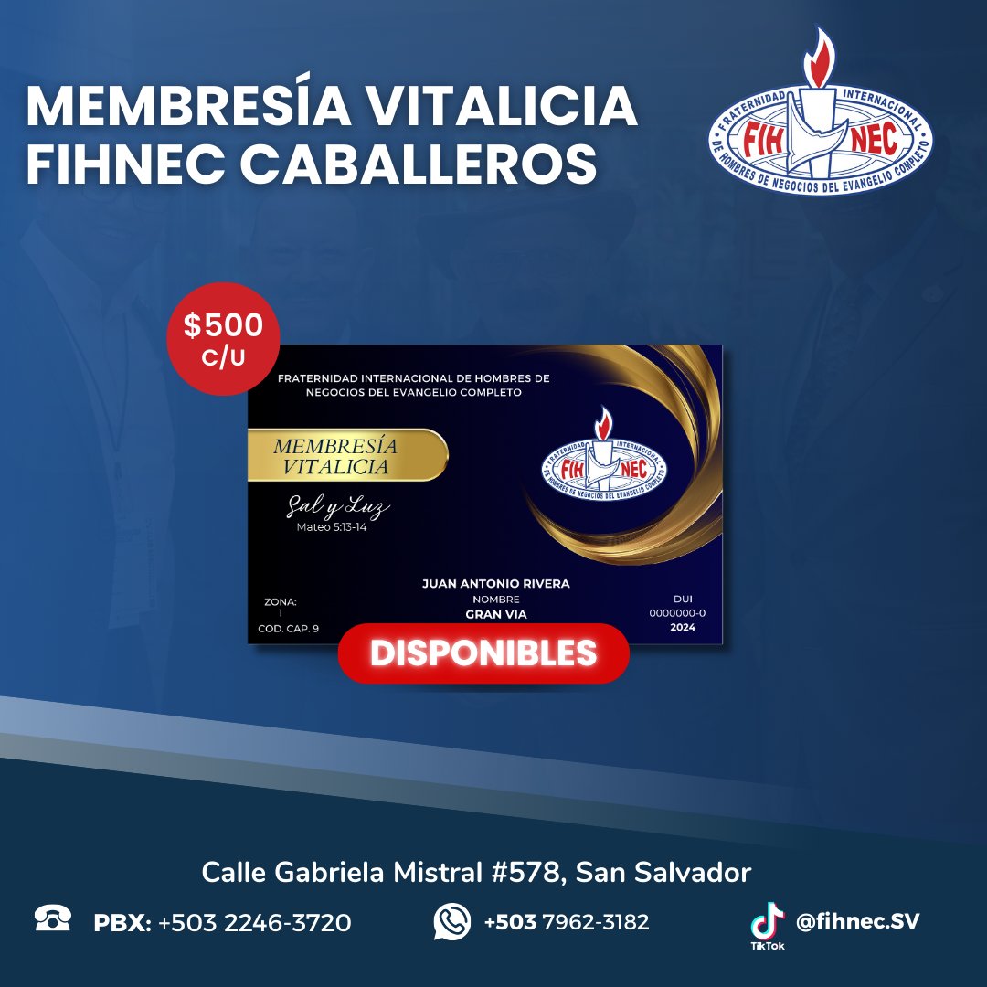 FIHNECsv's tweet photo. 🗣¡RECUERDA!

Que también puedes adquirir tu membresía vitalicia visitando nuestras oficinas en Calle Gabriela Mistral #578 o puedes apoyarte con la directiva de tu capítulo, Recuerda que la membresía es anual.

¡SÉ PARTE DE LA GENTE MÁS FELIZ DE LA TIERRA!🤩 https://t.co/37i2KtBhR5