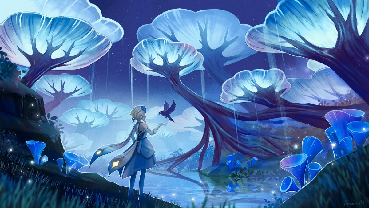 anle_ka's tweet image. It's my birthday today! I am glad that you like my work 💙. The best gifts for me would be like and retweet of this post ✨✨✨