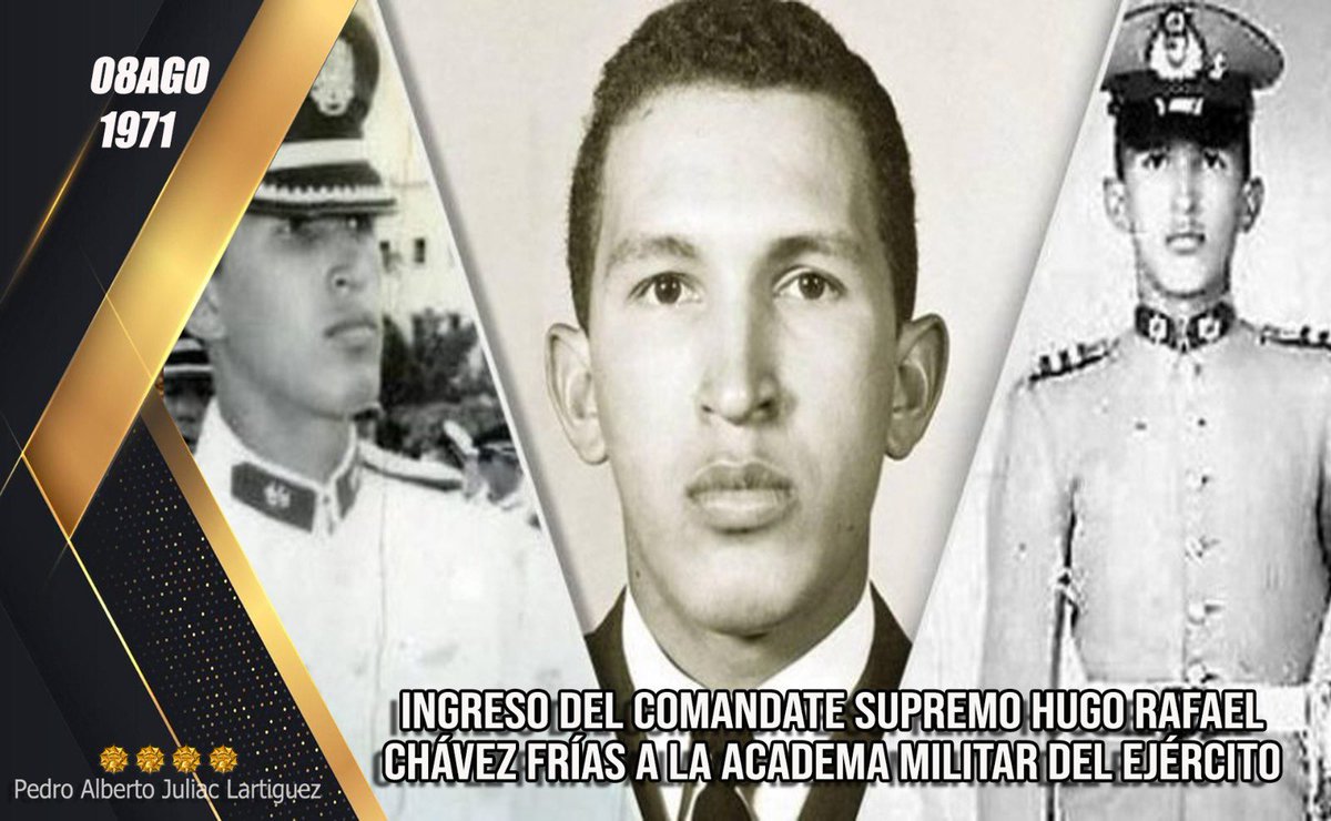 53 años del ingreso de nuestro Cmdte Supremo Hugo Chávez a la AMEJB, la casa de los sueños azules, donde se formaría con los más altos valores de compromiso, defensa y amor por la Patria Bolivariana.