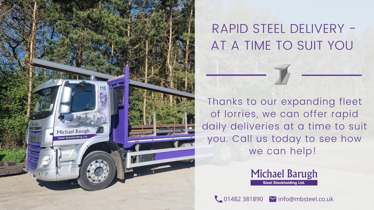 Need steel? Need it cutting to a certain size? Get in touch and let our friendly experienced staff help you with all your steel needs on 📞 01482 381890  #steel #welovewhatwedo #fleet #delivery #industry