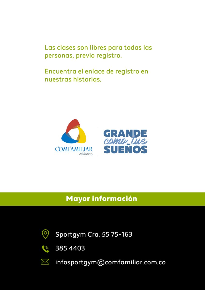 Entrena en casa sin excusas con las clases virtuales de SportGym. Encuentra el enlace de registro en nuestras historias.

#comfatlantico #sportgym #fitness #entrenamiento