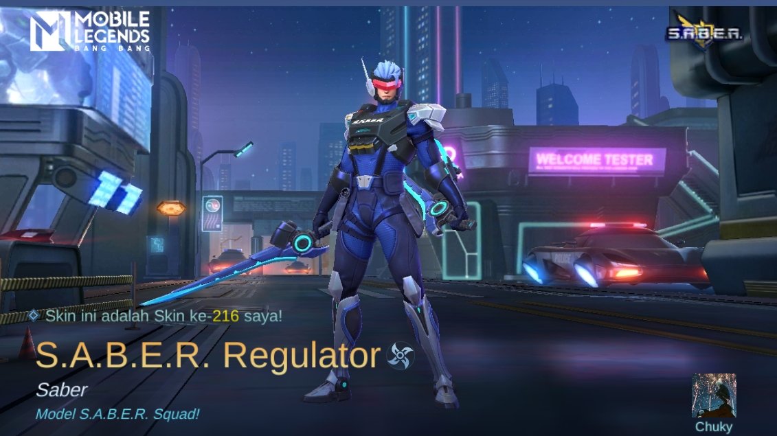 Oby_Chukz's tweet photo. Saya baru saja mendapatkan Skin baru S.A.B.E.R. Regulator di Mobile Legends: Bang Bang! Ayo kita berhadapan melawan Player MOBA terbaik dunia bersama-sama! 
https://t.co/gjQsBMek4V https://t.co/0088gwgxVL