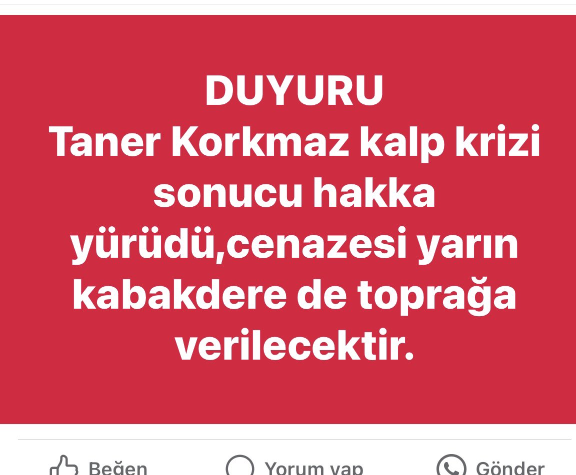 Anne tarafından akrabam 43 yaşında tanker ile su sırası beklerken kalp krizinden vefat haberini öğrendim az önce ..Topunuzun Allah bildiği gibi yapsın 5 senedir yazıyorum şuraya bir sesimizi duyuramadık..<a href="/ahmetakin/">Ahmet AKIN 🇹🇷</a> ‘<a href="/herkesicinCHP/">CHP 🇹🇷</a> ,<a href="/eczozgurozel/">Özgür Özel</a> Ne yapalım kendimimizi