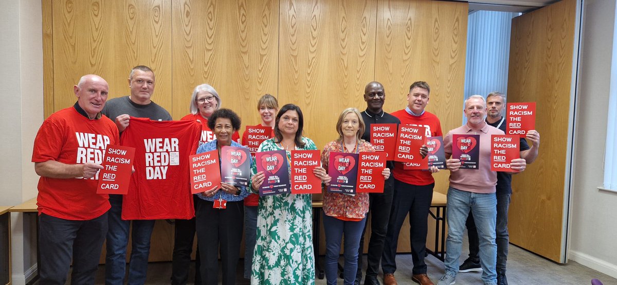 NorthernUNISON's tweet photo. Today saw all the region's trade unions come together with Show Racism the Red Card, Northumbria PCC and North East Mayor to discuss our collective response to the far right across the region.

Chair of NTUC's Race Advisory Group, Nicky Ramanandi said: "It was powerful to be with so many anti racist campaigners determined to collectively challenge racism and fascism in our workplaces and communities."