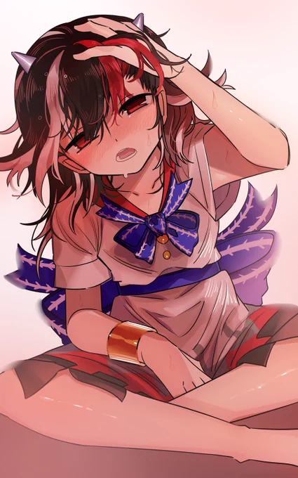 暑いので汗だくイラスト再掲