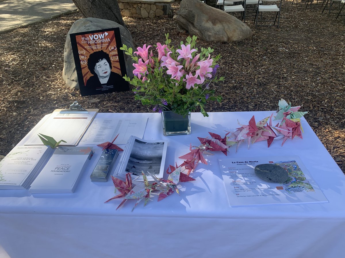 napf's tweet photo. Our 30th Annual Sadako Peace Day at La Casa de Maria was a beautiful event. Thank you to our wonderful program participants and attendees who came to join us in remembering Sadako and all innocent victims of war. #CranesForOurFuture #NuclearBan 🕊️🕊️ https://t.co/SgbyeUdxfL
