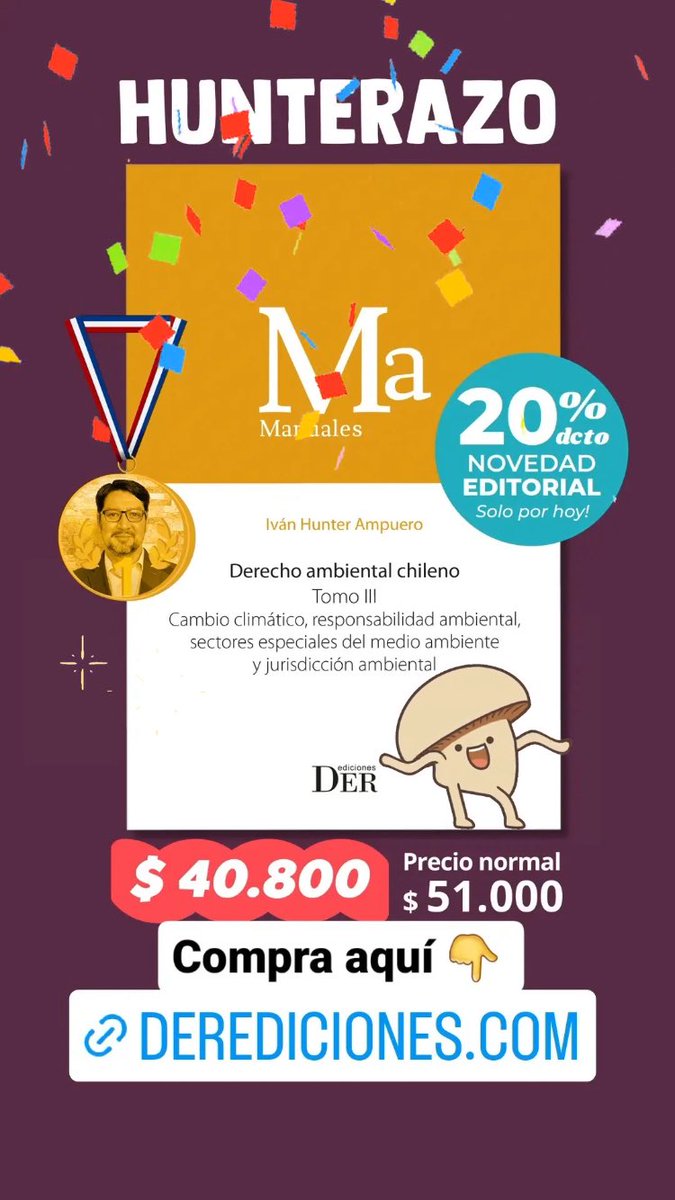 Ojo con la novedad editorial de la <a href="/DEREdiciones/">DER Ediciones</a>, de la mano del profesor <a href="/hunterampuero/">Ivan Hunter Ampuero</a> 

Link: derediciones.com/products/derec…