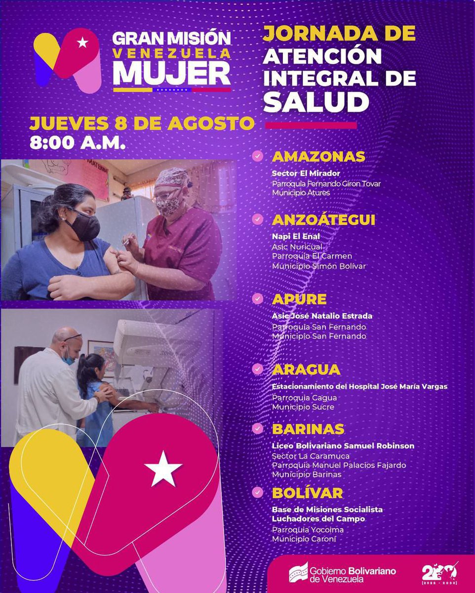 Car51Brigada's tweet photo. #8Ago
¡Acércate!
Recibe atención médica personalizada y orientación para tú salud y bienestar. 
@mvenezuelamujer diseñada por el Presidente @NicolasMaduro con cariño para nuestras mujeres.
#PuebloSonrienteYEnPaz #CienciaParaLaVida 
@Gabrielasjr @LaRosaInfoVE @BrigadasCHCH https://t.co/29DaZV8lkH