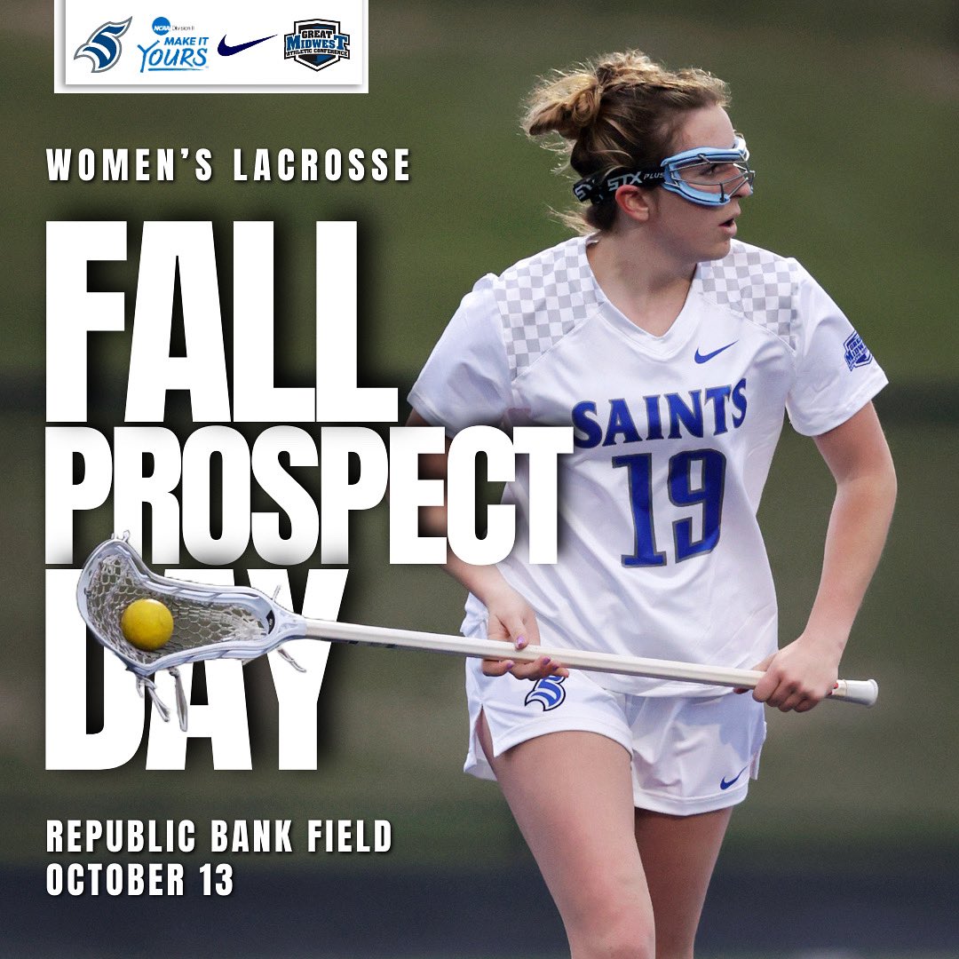 TMU_WLacrosse's tweet photo. Mark your calendar for Fall Prospect Day on October 13th! Register early with the link in our bio! #LetsGoSaints #TMUwLax https://t.co/dS9NX84p6t