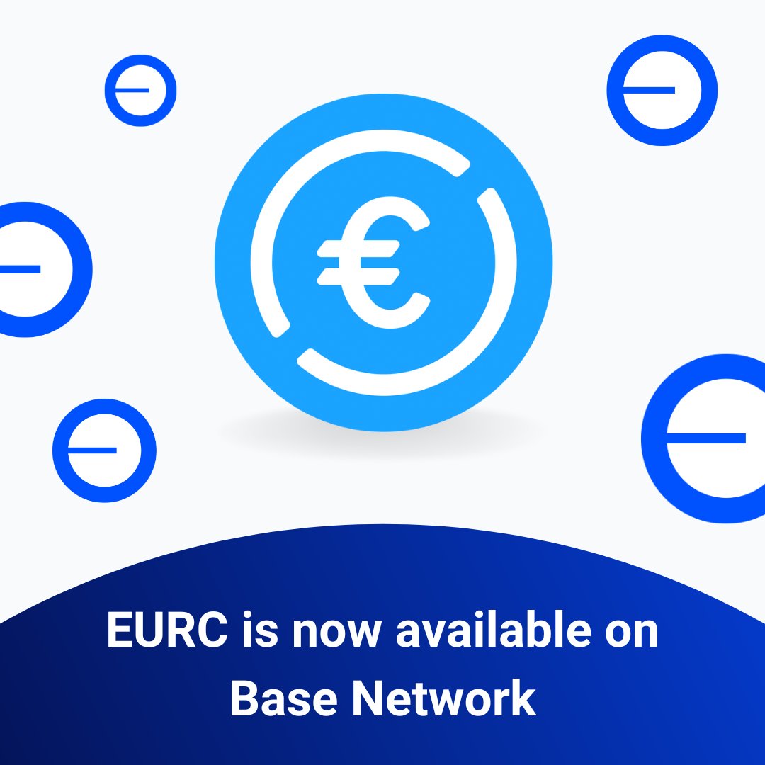 Cryptorefills's tweet image. We're excited to announce that #EURC, the euro-backed stablecoin by @circle, is now available on the @base network for purchases on Cryptorefills.

Buy gift cards, mobile top-ups, and pay with EURC over Base for a super fast and low-fee payment experience.

#stablecoins…