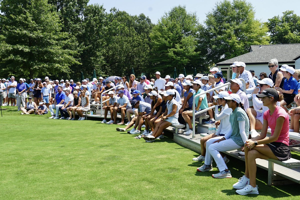 AJGAGolf's tweet photo. “You can make whatever you need or want out of what you have.” - @JustinThomas34 

Justin &amp; @mthomaslogo shared some words of wisdom and encouragement with the field during the #JustinThomasJr Q&amp;A! https://t.co/3CDPEug1IS