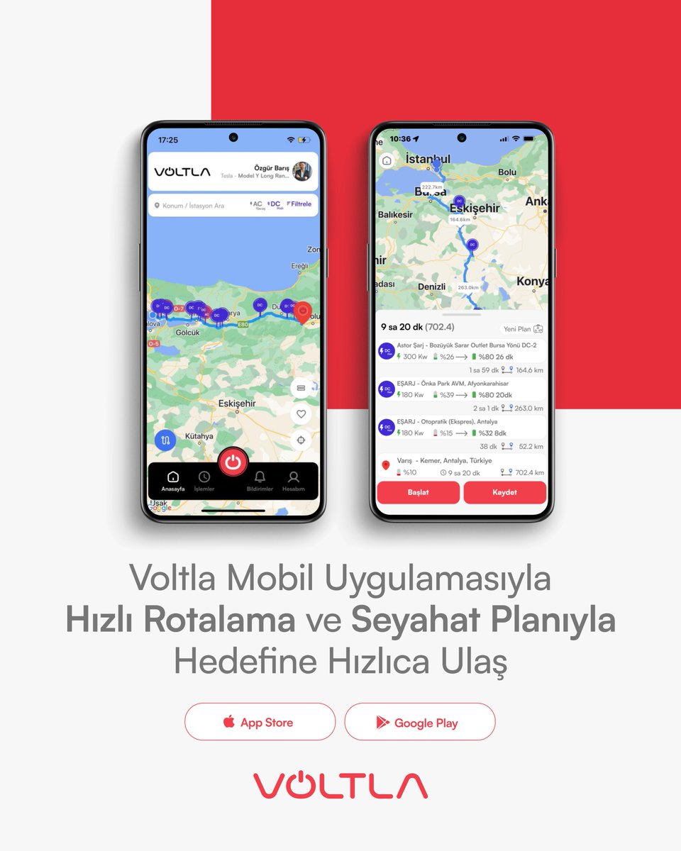 Voltla_'s tweet photo. Voltla tüm yolculuklarınızda elektrikli aracınızın en iyi arkadaşı! :)
Voltla'yı aşağıdaki linkten hemen indirebilirsiniz: https://t.co/TomfdDFVUL
#şarj #elektriklişarj #voltla #araçşarj #şarjistasyonları #şarjistasyonu https://t.co/eVVZCu1TNv