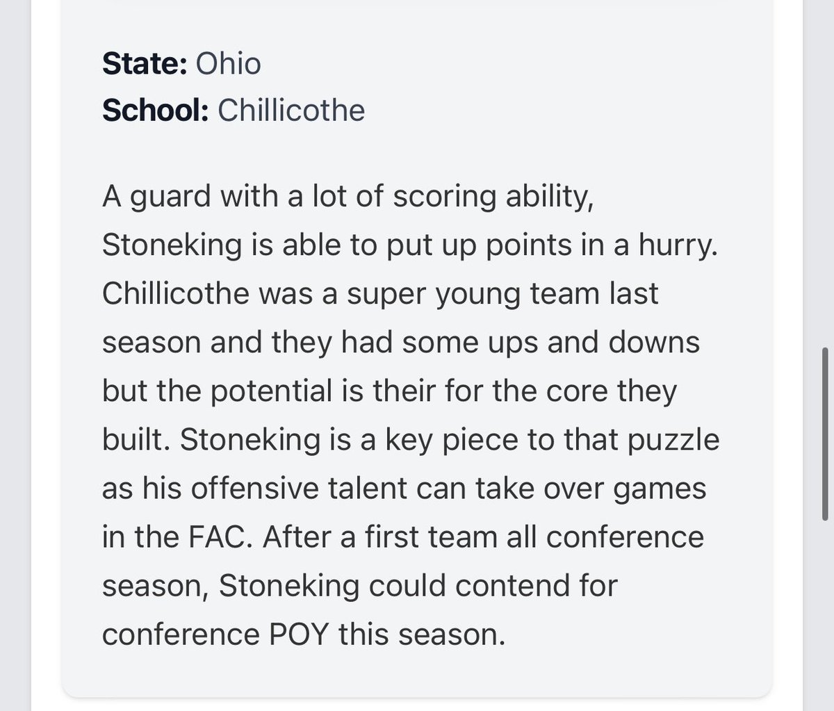 Thank you <a href="/PrepHoopsOH/">Prep Hoops Ohio</a> for the write up! Looking forward to a great season.