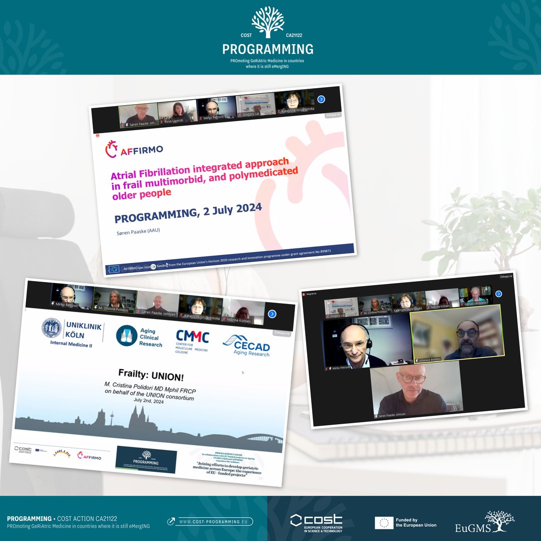 132 people participated in the joint webinar focused on three 🌍 European projects on aging - #PROGRAMMING CA21122, <a href="/ICare4old_H2020/">I-CARE4OLD</a> and <a href="/affirmo_eu/">AFFIRMO Project</a>.

Thank you to everyone who joined and contributed to making this webinar a success! 💪
 <a href="/COSTprogramme/">COST</a>