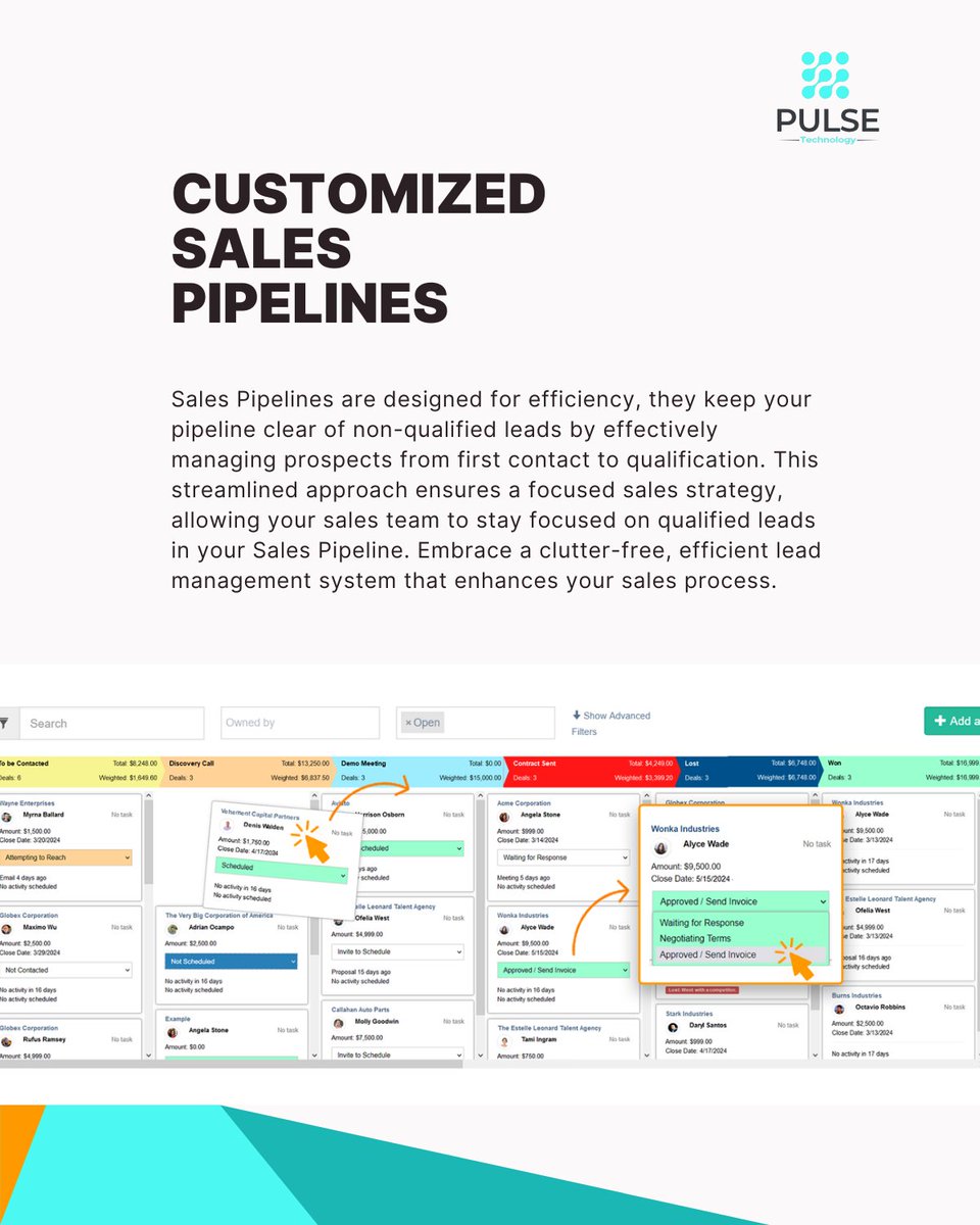 PulseTechCRM's tweet image. Unlock the power of your sales process with Pulse CRM! Our intuitive Sales Pipelines make every step, from contact to conversion, a breeze. Nurture leads effortlessly.

#SalesAutomation #PulseCRM