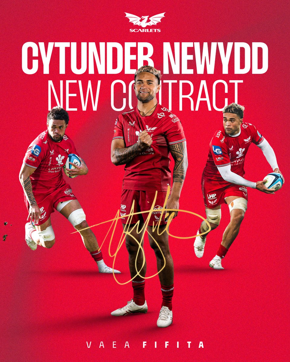 Contract extension for Vaea 🔴 🔥

Full story | Stori cyfan 👉 bit.ly/4dzpj5f

Mae Vaea'n aros!!

#YmaOHyd