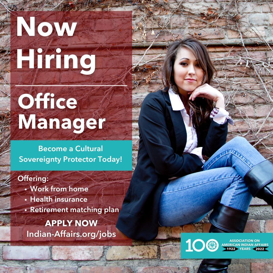 IndianAffairs's tweet image. 📢 We're hiring! Join our team as an Office Manager to drive our mission forward. If you're strategic, organized, and experienced in Native Country and non-profits, apply now! Full-time, virtual, with benefits. bit.ly/4fEVkL9 #JobOpportunity #NativeLeadership