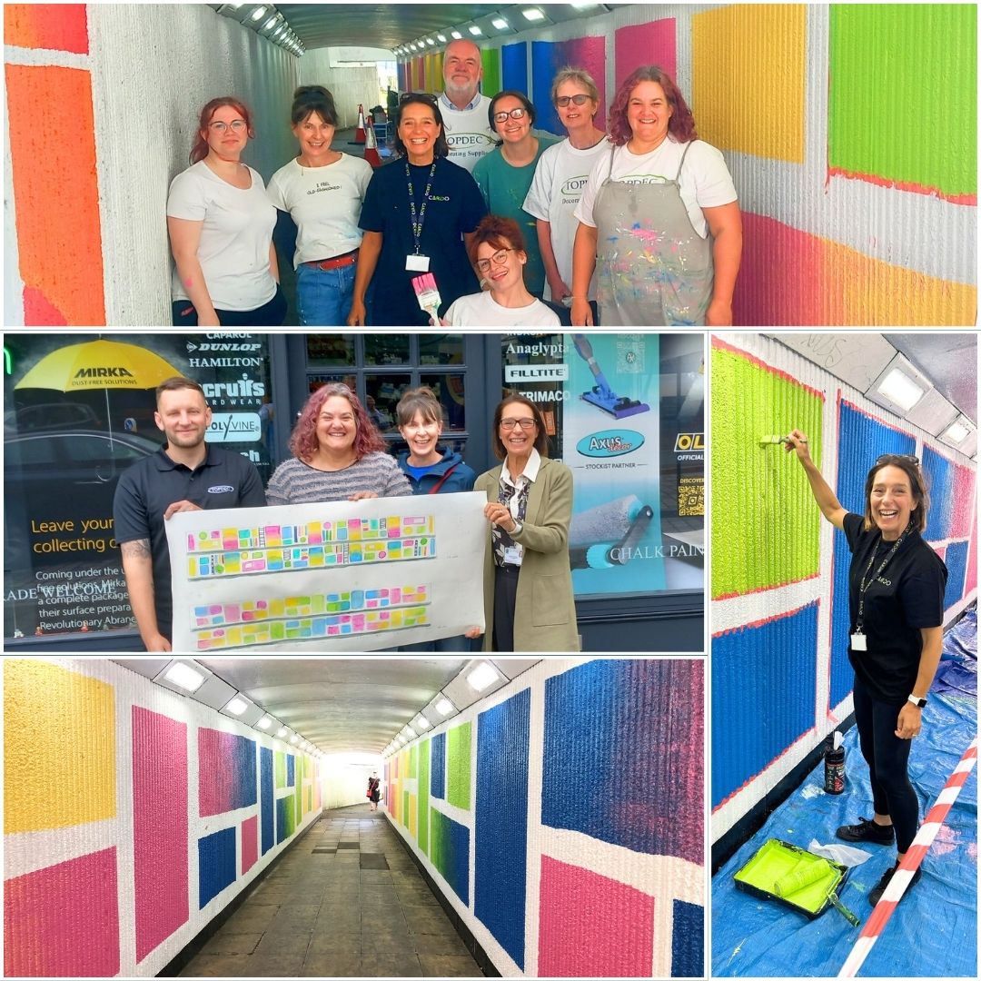 Cardo Group (@cardogroup) on Twitter photo Hemel Hempstead’s underpass received a makeover thanks to <a href="/Annasfunkyart/">Anna Schofield</a>, <a href="/HCCSfYP/">Services for Young People</a> and a trope of volunteers! Cardo were happy to help supply paint and be part of the wider team making the route feel brighter and safer for all who use it! <a href="/DacorumBC/">Dacorum Council</a> #community #collaboration Hemel Hempstead’s underpass received a makeover thanks to <a href="/Annasfunkyart/">Anna Schofield</a>, <a href="/HCCSfYP/">Services for Young People</a> and a trope of volunteers! Cardo were happy to help supply paint and be part of the wider team making the route feel brighter and safer for all who use it! <a href="/DacorumBC/">Dacorum Council</a> #community #collaboration
