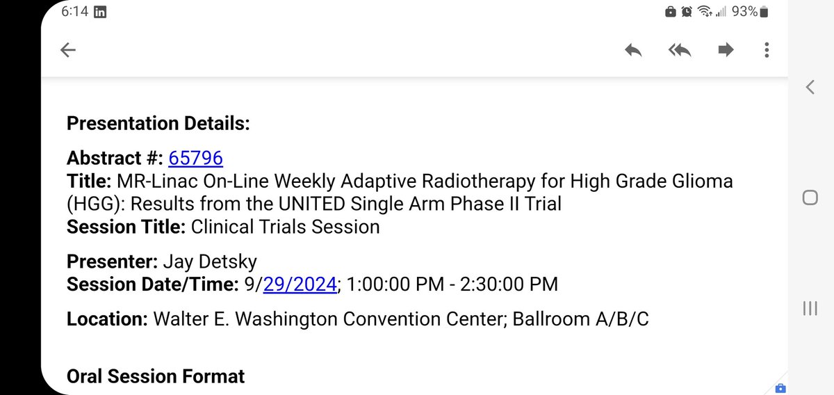 SahgalArjun's tweet photo. Fantastic that our UNITED 1 @Sunnybrook trial as a first in the world to perform weekly adaptive radiotherapy for glioblastoma with the @Elekta Unity MR Linac has been accepted as a late breaking abstract for the 2024 @ASTRO_org meeting. Congrats @jaydetsky and our CNS team. https://t.co/bhheueYaLy