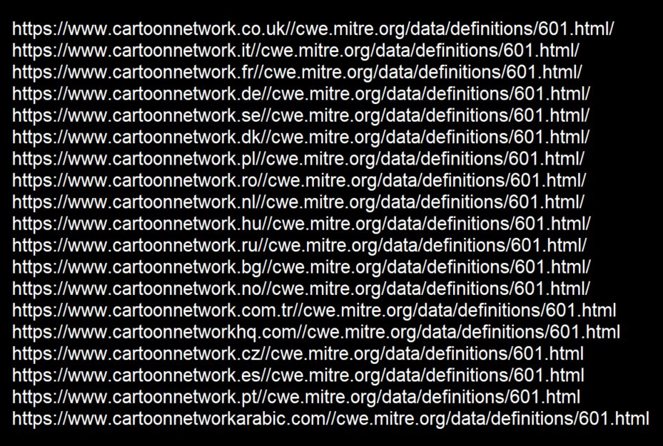 illegalFawn's tweet photo. 5yrs later, an open redirect vulnerability on @cartoonnetwork allows dangerous #phishing and #scam spreads

/cartoonnetwork.co.uk//cwe.mitre.org/data/definitions/601.html/

@MITREcorp @malwrhunterteam @JAMESWT_MHT @dubstard @YourAnonRiots @andsyn1 @UK_Daniel_Card @BeeHiveCyberSec https://t.co/EVBky9OkfE