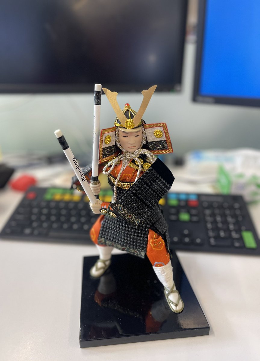SheryAhnNews's tweet photo. We received the Tokyo bureau Samurai Award for a recent news breaking interview. 
Look at how cute he is! 😝
@AlastairGale Andy Clarke @KATR1A 
🌸🍵🏯 https://t.co/8Soagmf2bJ