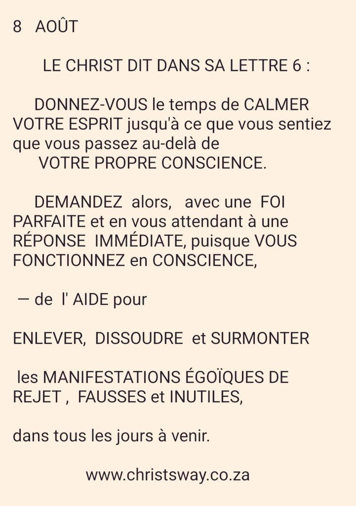 MaintenantEt's tweet photo. #LesLettresDuChrist
#Lettre6
#8Aout
#ConscienceChristique
#VoieChristique
Ces Lettres sont téléchargeables gratuitement sur https://t.co/HK6nmbRunu https://t.co/qGlRACR3OC