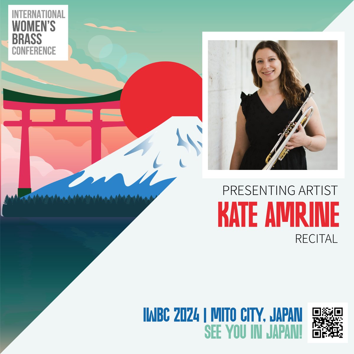 IWBC_BRASS's tweet photo. 【Excited to Welcome Kate Amrine for a Trumpet Recital at IWBC 2024／IWBC 2024でリサイタルを開くトランペット奏者　ケイト・アムリンを紹介します】

🌸time:Aug. 17th
🌸時間：8月17日

#IWBC2024 #IWBC水戸 #IWBCMITO #Presentation #プレゼンテーション #recital #リサイタル https://t.co/SkfKKryK3o