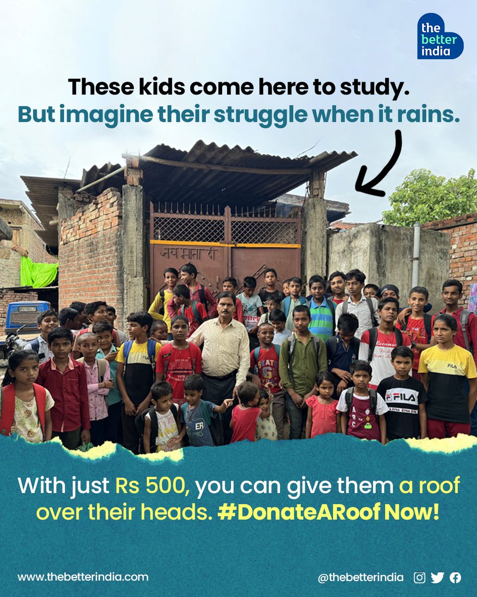 thebetterindia's tweet photo. Around 200 bright children receive free education at the Jansa Primary School in Varanasi.
#DonateARoof now: https://t.co/7vR7TjKABN
@hopepariwar
#SupportEducation #DonateForACause #BuildAFuture #TheBetterIndia https://t.co/GLLqrJw62z
