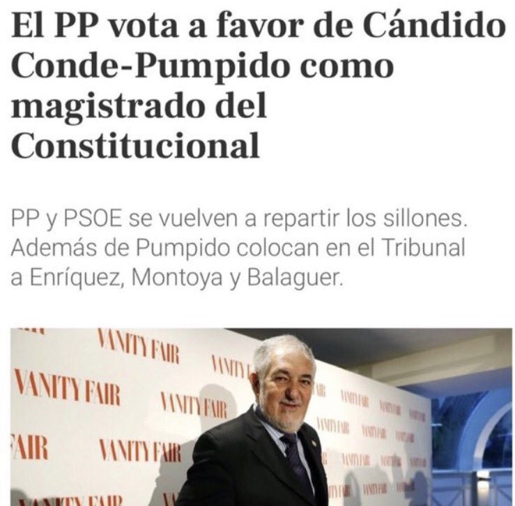 sueciasski's tweet photo. #ULTIMAHORA El #corrupto Cándido Conde Pumpido fue puesto por Sanchez en el Tribunal Constitucional gracias a los votos de #Feijoo del #PP que prometió a Von der Leyen “ser un aliado de Sanchez mientras él fuese presidente del #PP”. https://t.co/dVGwbTxjus