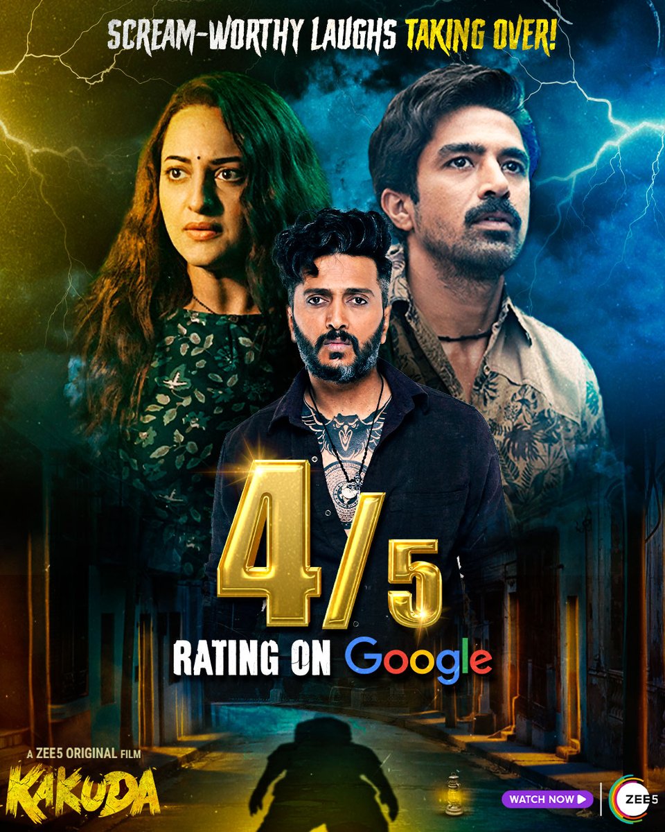 ZEE5India's tweet image. Kakuda's killing it with top-tier ratings and fan-tastic reviews! 👻 💯  

Watch #Kakuda streaming now, only on #ZEE5  

#AbMardKhatreMeinHai #KakudaOnZEE5