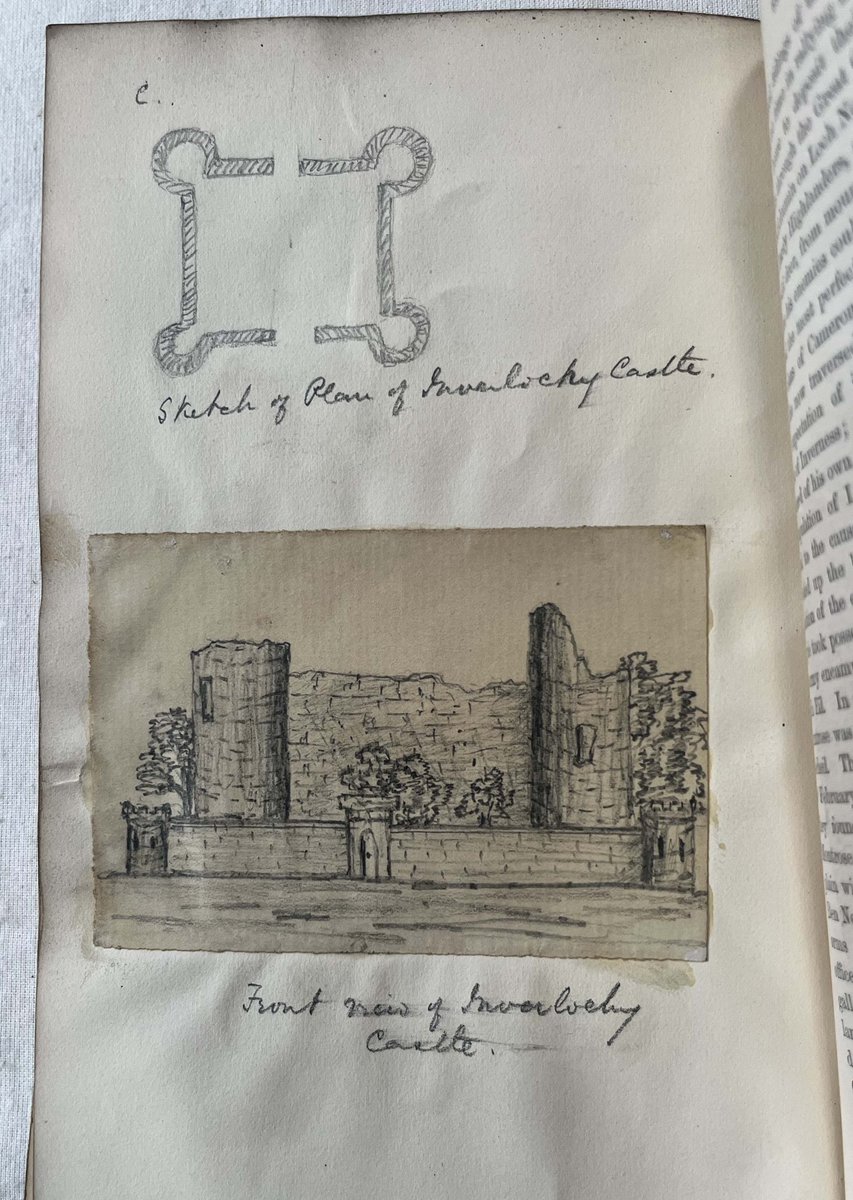 An exciting and wholly unexpected find here this morning: a guide to the Highlands kept as a holiday diary for the 8 yr old Sydney Mitchell, our future architect, by his father, psychologist and antiquarian Sir Arthur Mitchell. The drawings are Sydneys - images c/o <a href="/leithlinkz/">johockey_1968</a>