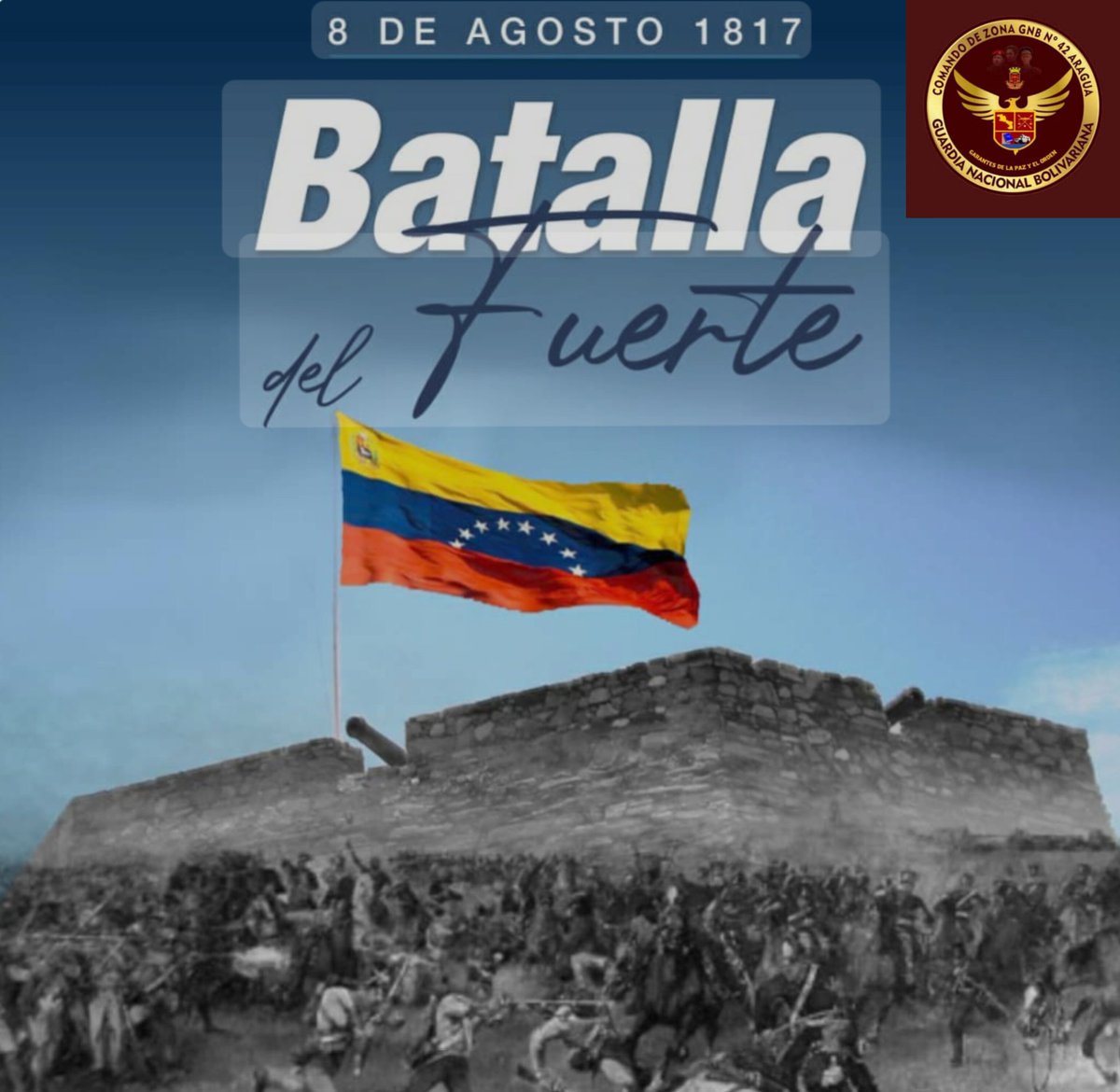 08AGO|| 207 años de La Batalla de Juan Griego el cual ocurrió en la ciudad de Juan Griego ubicada en la isla de Margarita, 🇻🇪. El Mariscal Pablo Morillo había invadido la isla el 14 de julio de ese año con el fin de acabar con la resistencia de los insulares al poder español.