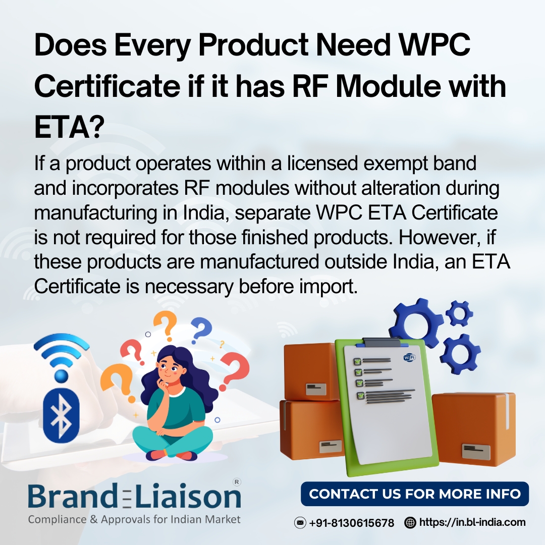 BrandLiaison's tweet image. Keep your operations running smoothly by staying informed about WPC ETA requirements to ensure compliance with Indian regulations.

Visit in.bl-india.com for seamless support!

#WPCETA #ComplianceStandards #IndianRegulation
#AdherenceToStandards #CertificationAssistance