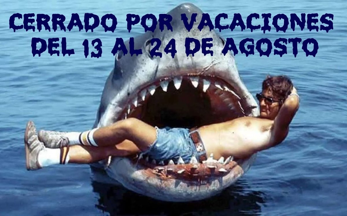 ¡En un par de días nos vamos de vacaciones! 🏖

Estaremos cerrados del 13 al 24 de Agosto, pero podeis seguir haciendo vuestros pedidos en lamansiondelterror.es y os los enviaremos el día 27.

¡Pasadlo bien!🙃

#lamansiondelterror_lmt #terror #cienciaficción #fantastico